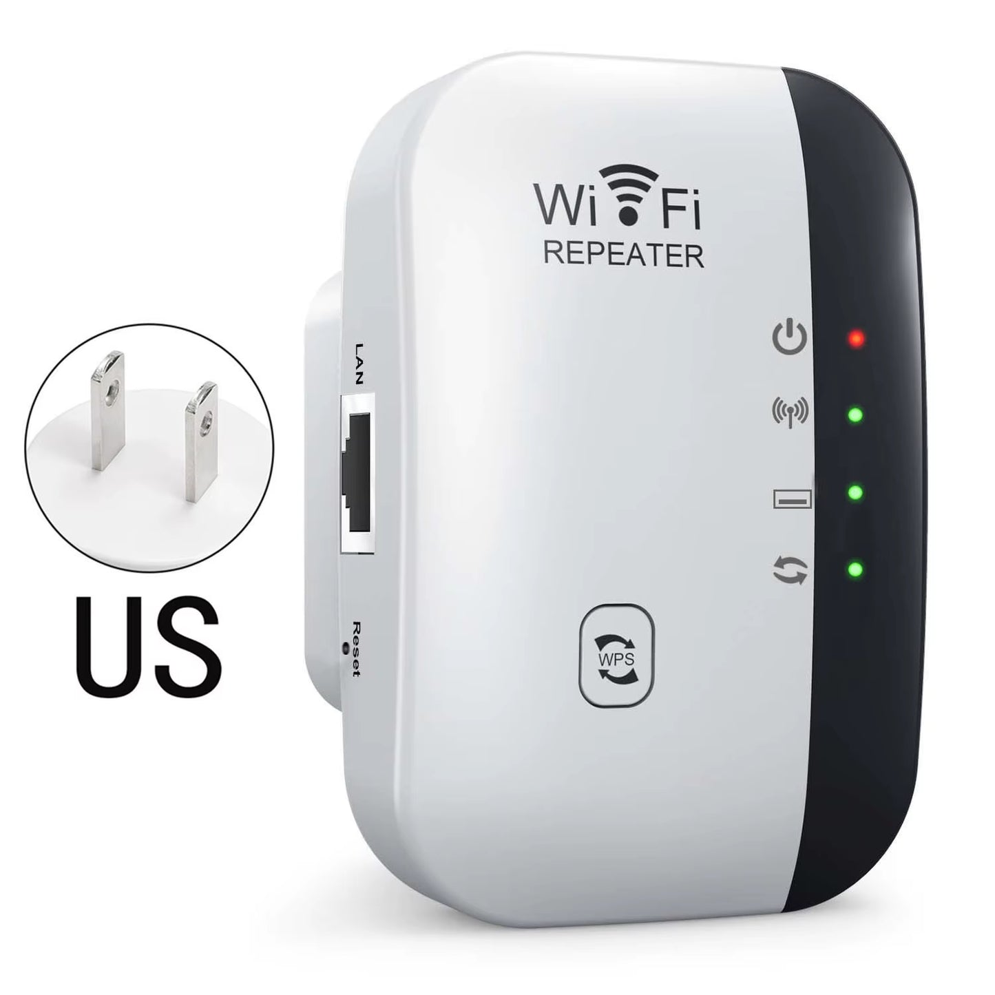 Wifi Repeater Wireless Signal Amplifier Extended Network Enhancer EU US Home Router 300M through the Wall Bedroom Receive Moving