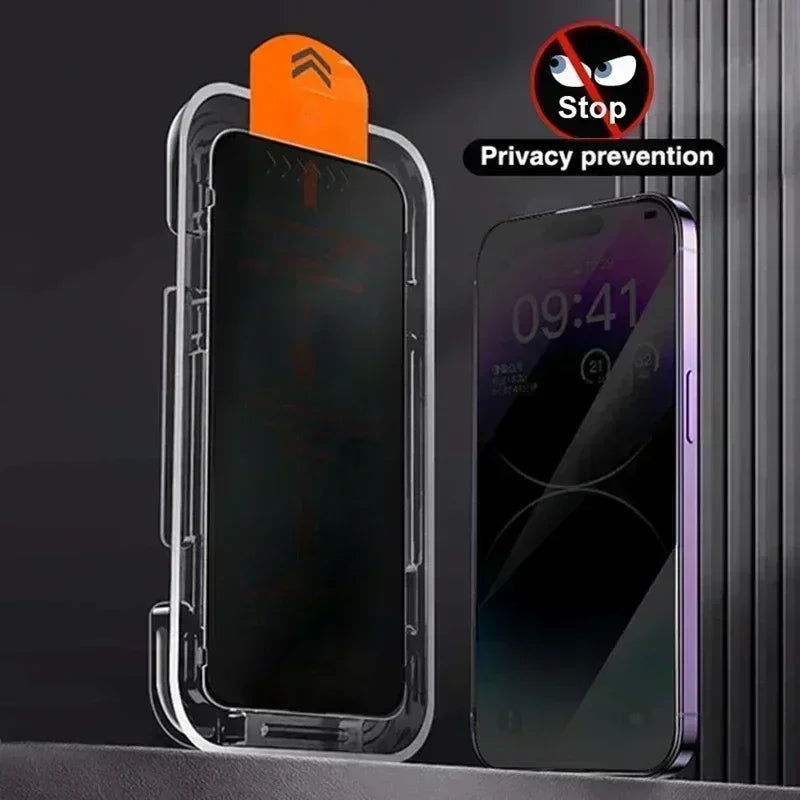4Pcs Privacy Screen Protector Dust Free Installation Protector for Iphone 15 14 13 12 11 Pro Max 14 plus Anti-Spy Tempered Glass