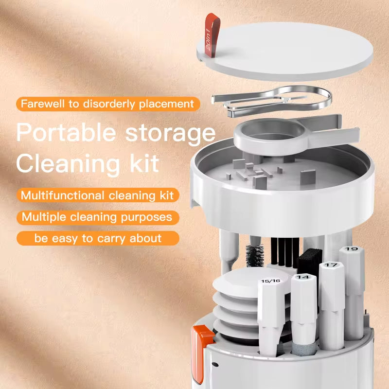 20-in-1 Digital Cleaning Tool Set for Cameras, Mobile Phones, Laptops, and AirPods Pro