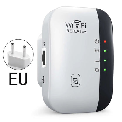Wifi Repeater Wireless Signal Amplifier Extended Network Enhancer EU US Home Router 300M through the Wall Bedroom Receive Moving