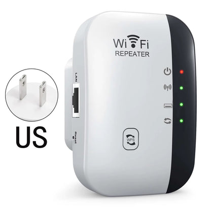 Wifi Repeater Wireless Signal Amplifier Extended Network Enhancer EU US Home Router 300M through the Wall Bedroom Receive Moving