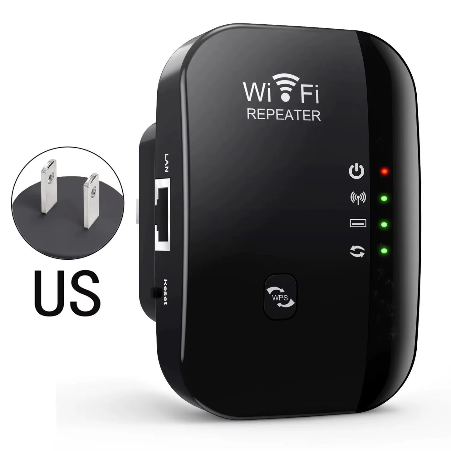 Wifi Repeater Wireless Signal Amplifier Extended Network Enhancer EU US Home Router 300M through the Wall Bedroom Receive Moving