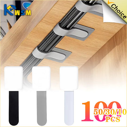 Adjustable Self-Adhesive Reusable Cable Ties for Cord Management and Organization