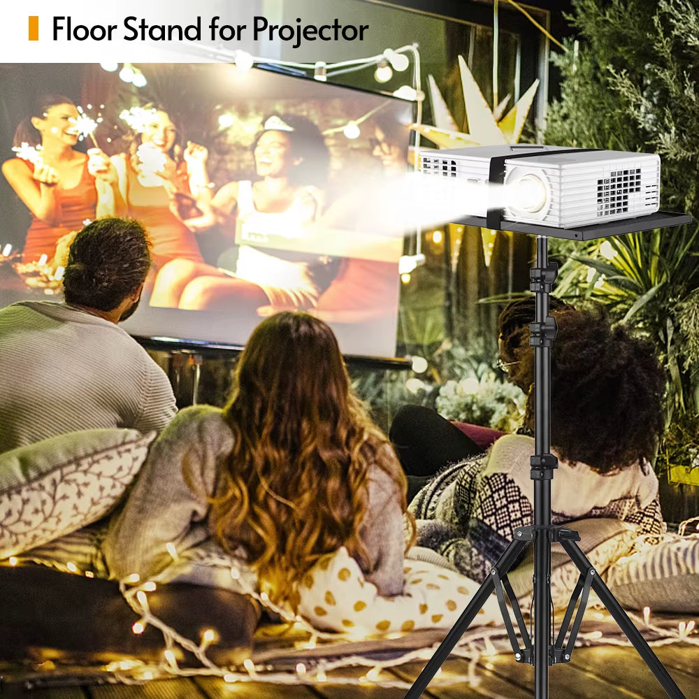 Universal Laptop Projector Tripod Stand Holder Aluminum Alloy Computer Projector Floor Stand 41-135Cm/ 16-53In Ajudtable Height