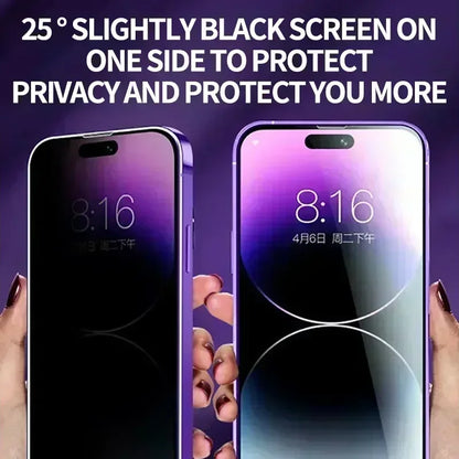 4Pcs Privacy Screen Protector Dust Free Installation Protector for Iphone 15 14 13 12 11 Pro Max 14 plus Anti-Spy Tempered Glass